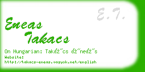 eneas takacs business card